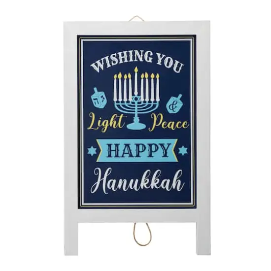 Glitzhome&reg; 24" Hanukkah Porch Sign {4}