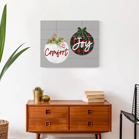 Comfort and Joy Ornaments 20x16 Canvas Wall Art {6}