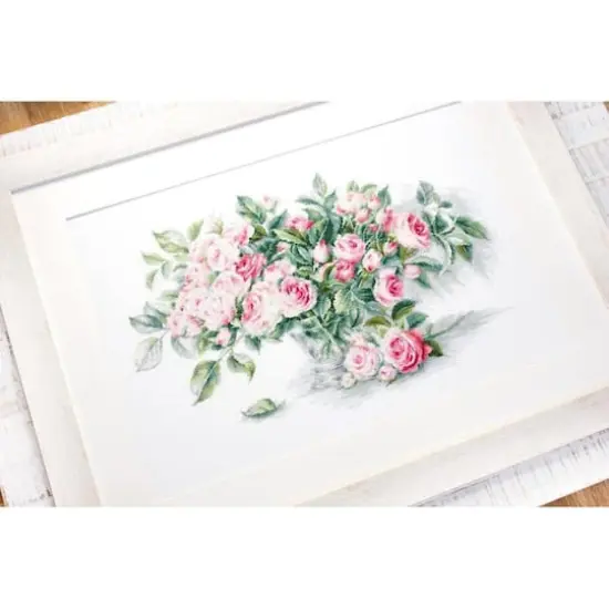 Luca-s Bouquet Of Pink Roses Counted Cross Stitch Kit {3}