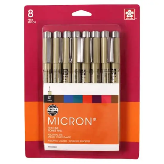 Pigma&reg; Micron&trade; 01 Fine Line Pen 8 Color Set {1}
