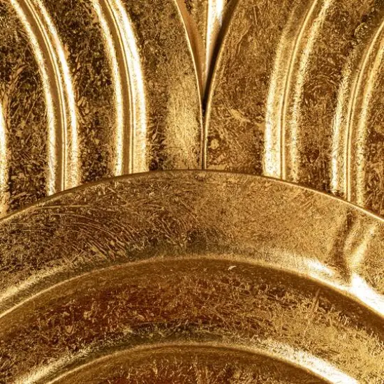 Hello Honey&reg; 31.25" Gold Decorative Waves Metal Wall Art {3}