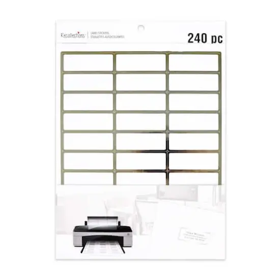 Silver Foil Address Label Stickers by Recollections&trade; {1}