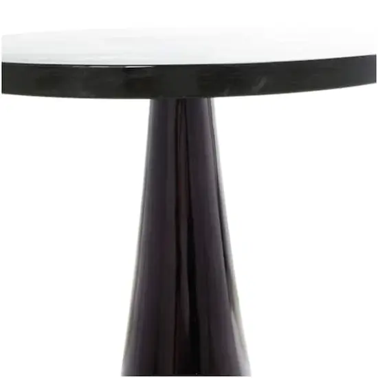 24" Black Aluminum Geometric Cone Accent Table {5}