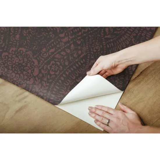 RoomMates Ornate Ogee Peel & Stick Wallpaper Purple and Black {10}