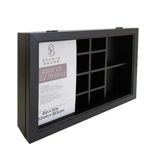 8" x 12" Black Collection Display Box by Studio D&eacute;cor&reg; {5}