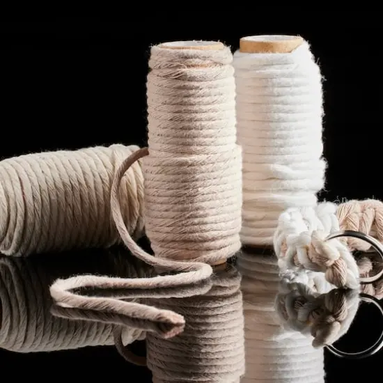 3mm White Cotton Macram&eacute; Cords by Bead Landing&trade; {3}