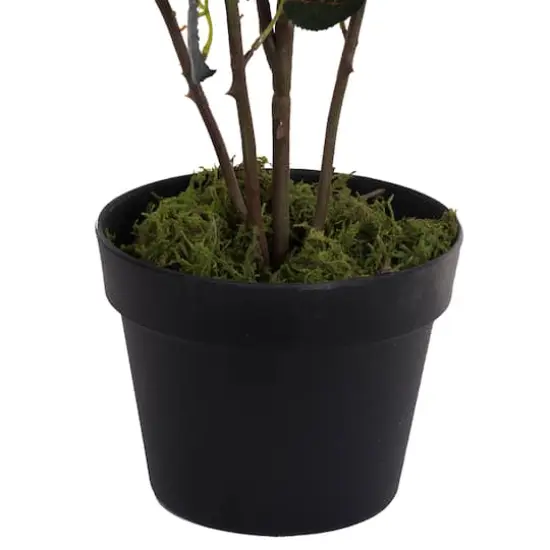 45" Artificial Pink Rose Plant in Pot {6}