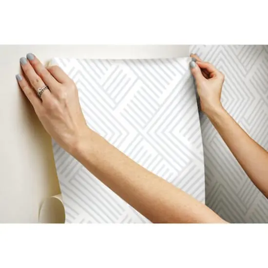 RoomMates Perplexing Peel & Stick Wallpaper Silver {10}