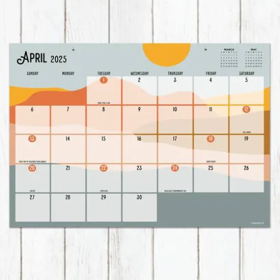 TF Publishing Medium 2025 Landscapes Monthly Blotter Desk Pad Calendar {4}