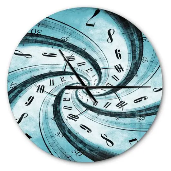 Designart 'Time Vortex Spiral Modern Wall Clock {1}