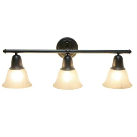 Lalia Home Essentix 3 Light Alabaster Shade Vanity Black {4}