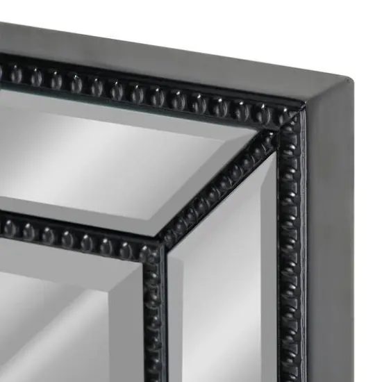 Head West Black Metro Beaded Glass Framed Vanity Mirror - 36" x 24" {6}