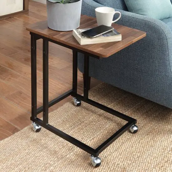 SunnyPoint Matte Black Metal Classic Side Table {4}