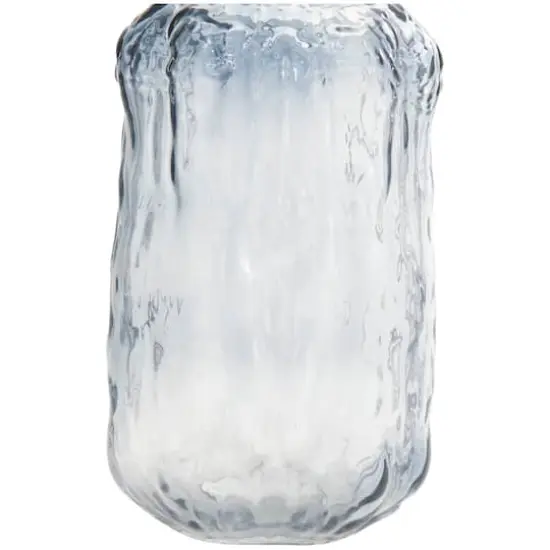 9" Gray Ombre Textured Rectangular Glass Vase {4}