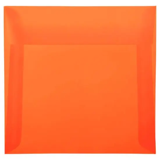 JAM Paper 6.5" x 6.5" Square Translucent Vellum Envelopes, 100ct. Orange {1}