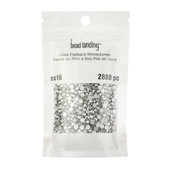 SS16 Glass Flatback Rhinestones by Bead Landing&trade; Metallic Silver {4}