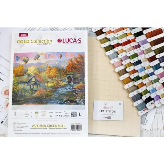 Luca-S Autumn Creek Mill Counted Cross Stitch Kit {3}