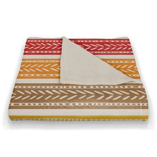Fall Stripes Coral Fleece Blanket {3}