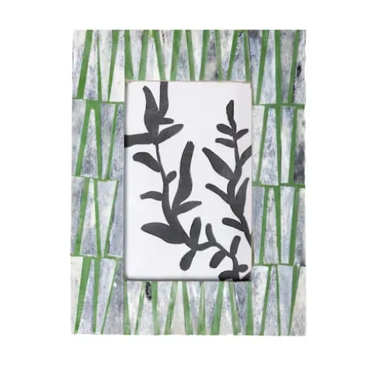 Hello Honey® 4" x 6" Multicolor Triangle Pattern Reclaimed MDF Photo Frame {3}