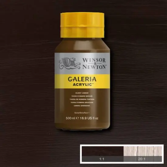 Winsor & Newton&trade; Galeria Acrylic&trade;, 500mL Burnt Umber {4}