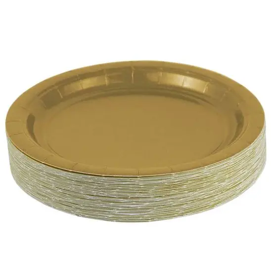 JAM Paper 7" Paper Party Plates, 50ct. Gold {3}