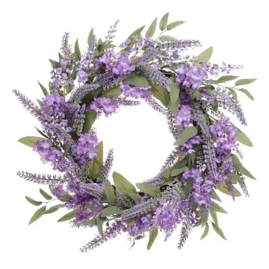 24" Purple Spring Lavender & Lilac Wreath {1}