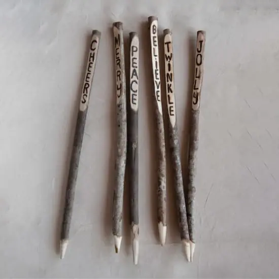 Hello Honey&reg; 24" Natural Holiday Sentiment Wood Stakes, 6ct. {4}