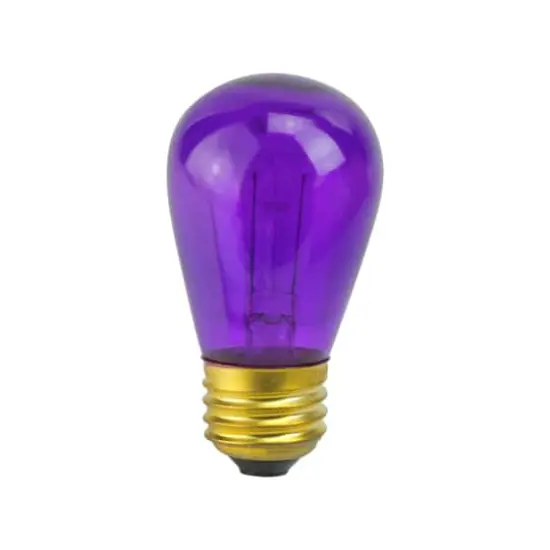Transparent Incandescent S14 Replacement Christmas Bulbs, 25ct. Violet {1}