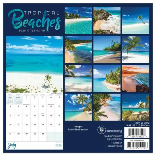 TF Publishing 2025 Tropical Beaches Mini Calendar {3}