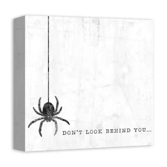 Don't Look Behind You Spider Canvas Wall Art {3}