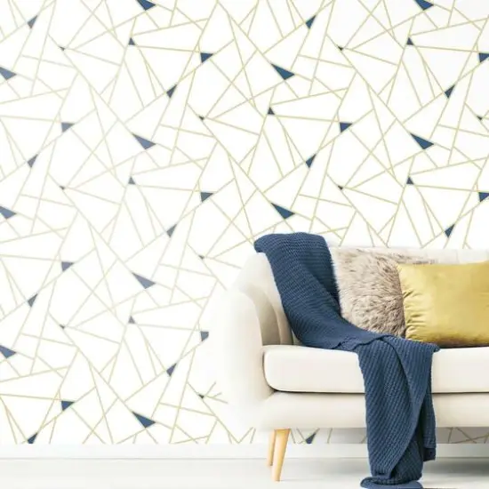 RoomMates Fracture Peel & Stick Wallpaper Gold {8}