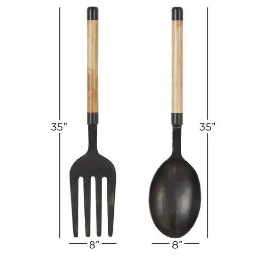 Aluminum Contemporary Utensil Wall D&eacute;cor Set {6}