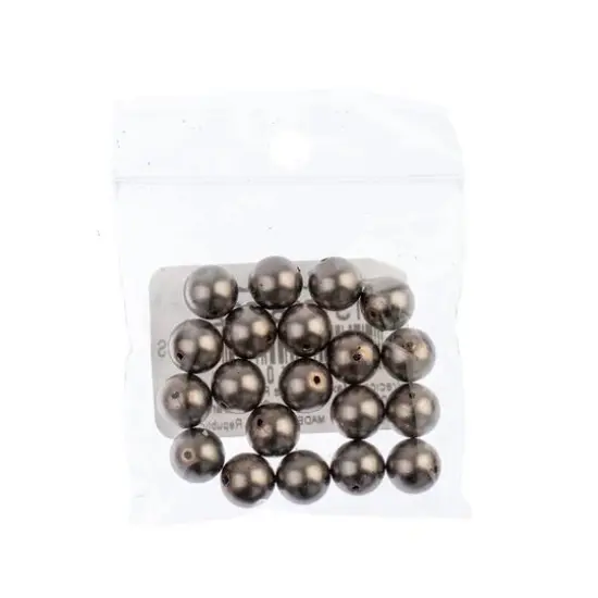 Preciosa Maxima 8mm Glass Nacre Pearls, 20ct. Dark Grey {3}