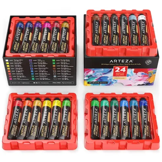 Arteza&reg; 24 Color Acrylic Paint Set {1}
