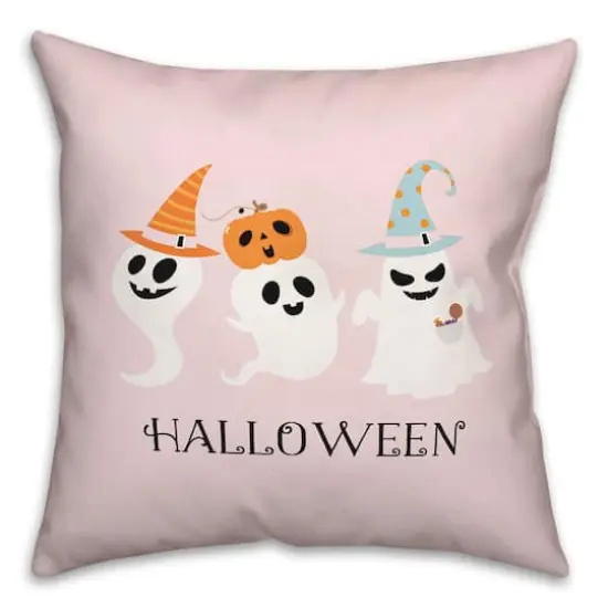 Halloween Ghosts 18" x 18" Spun Poly Pillow {1}