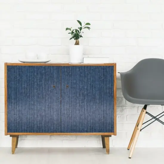 RoomMates Crackled Stria Texture Peel & Stick Wallpaper Navy Blue {4}