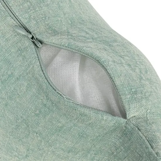 Hello Honey&reg; Stonewashed Linen Lumbar Pillow Mint {5}