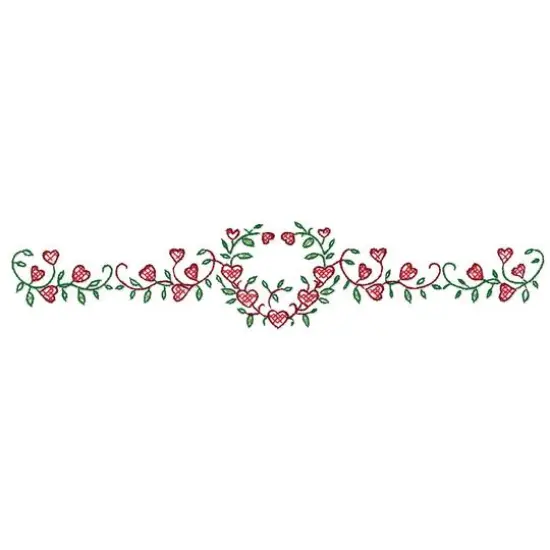 Tobin Stamped For Embroidery Heart Vine Pillowcase Set {4}