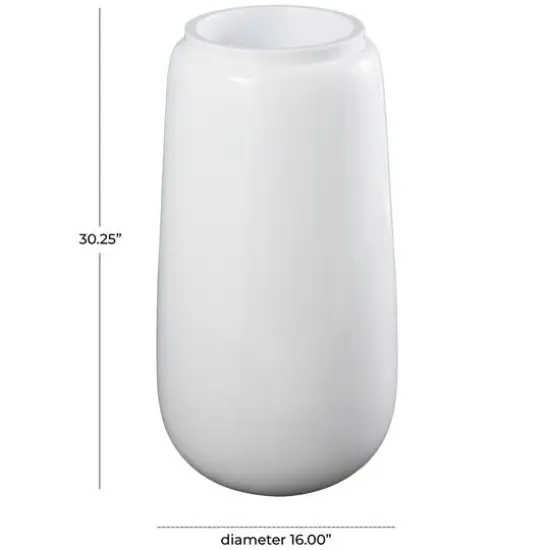 30" Tall White Floor Vase {6}