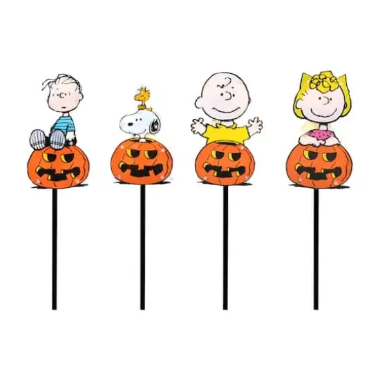 2ft. LED Peanuts Great Pumpkin Gang Pathway Marker Set {3}
