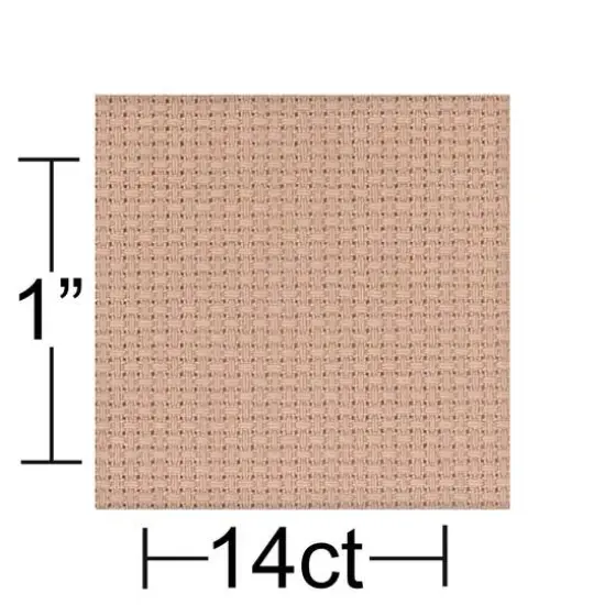 Essentials by Leisure Arts Taupe 14 Count Aida Cloth, 30" x 36" {1}