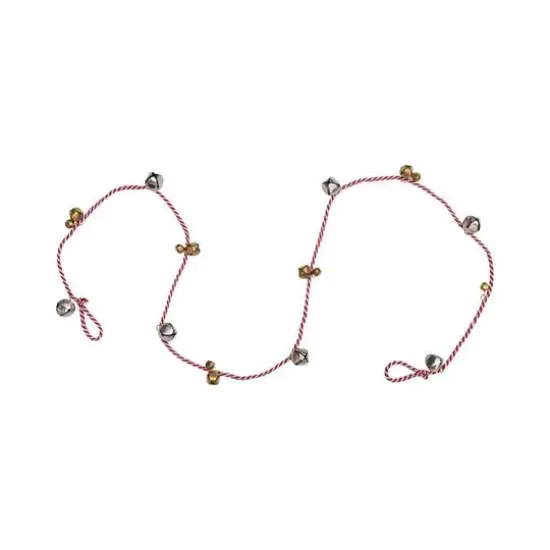 Hello Honey&reg; 6ft. Red White Cord with Metal Bells Garland {1}