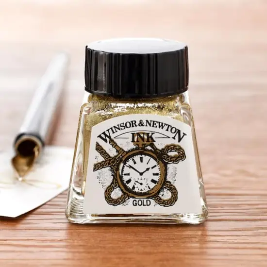 Winsor & Newton&reg; Drawing Ink, 14mL Gold {3}