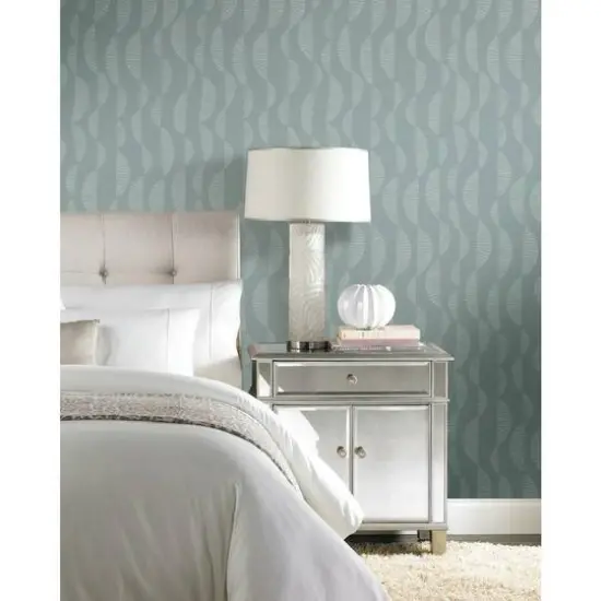 RoomMates Seychelles Wave Peel & Stick Wallpaper Blue {6}