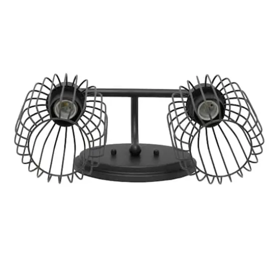 Lalia Home Ironhouse 2 Light Industrial Cage Vanity {7}