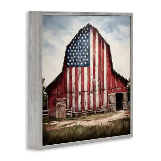 Stupell Industries Americana Barn View Framed Giclee Art Gray {4}