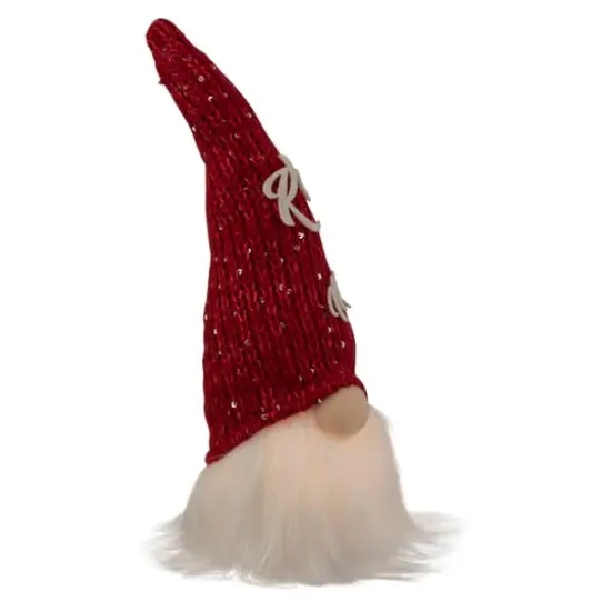 11.5" Lighted Red Knit 'Kiss Me' Hat Valentine's Day Gnome {5}