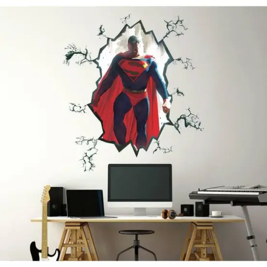 RoomMates Alex Ross Superman Cracked Peel & Stick Giant Wall Decal {3}