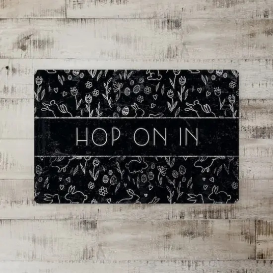 Chalk Easter Bunny Mat 27" x 18" Floor Mat {3}