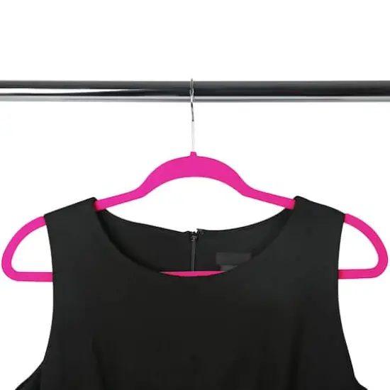 Simplify Slim Velvet Suit Hangers, 25ct. Fuschia {5}